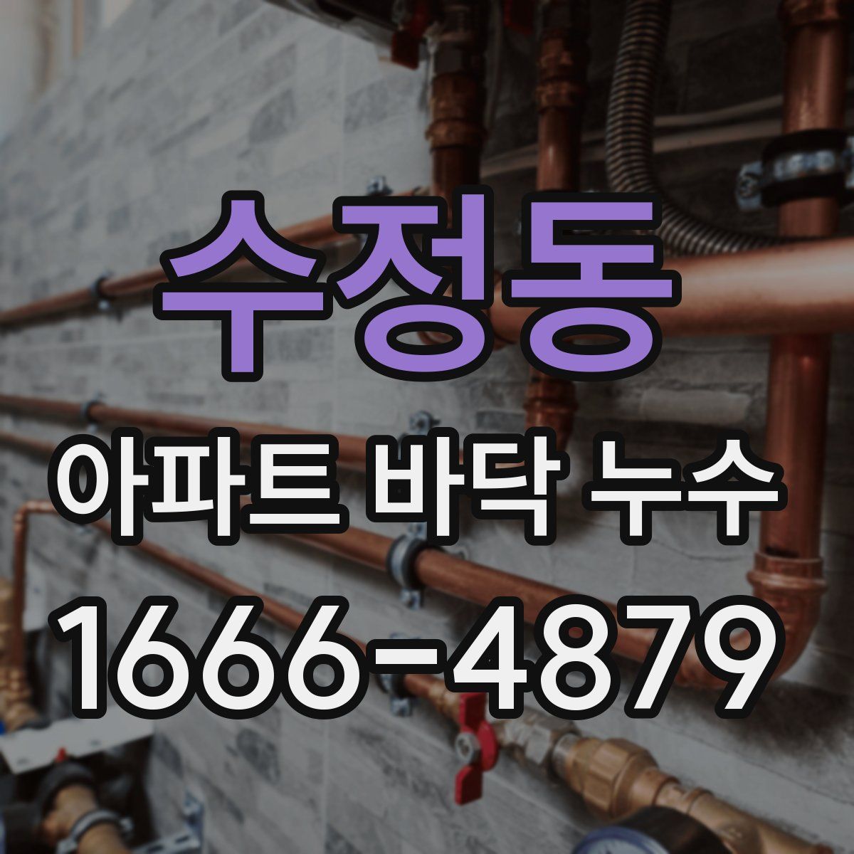수정동 아파트 바닥 누수