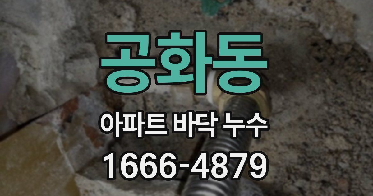 공화동 아파트 바닥 누수