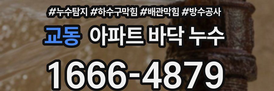 교동 아파트 바닥 누수