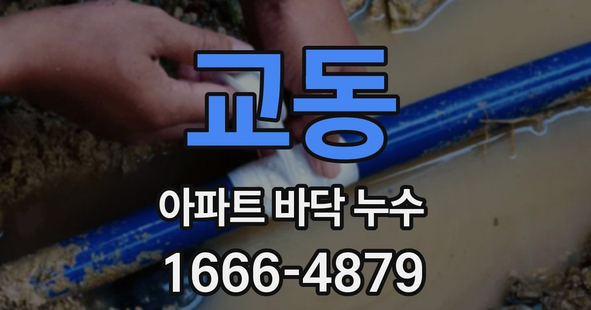 교동 아파트 바닥 누수