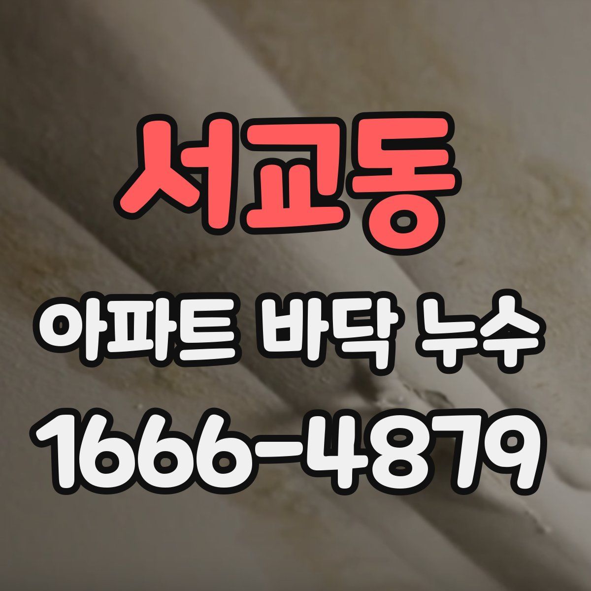 서교동 아파트 바닥 누수