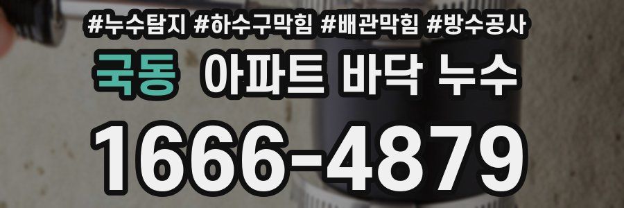 국동 아파트 바닥 누수