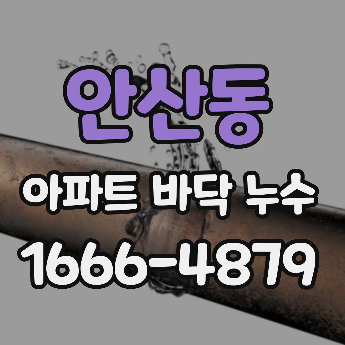 안산동 아파트 바닥 누수