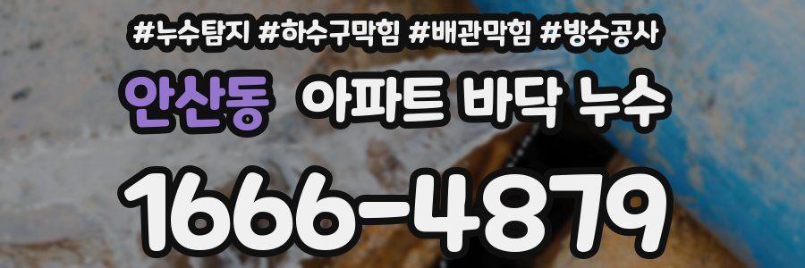 안산동 아파트 바닥 누수