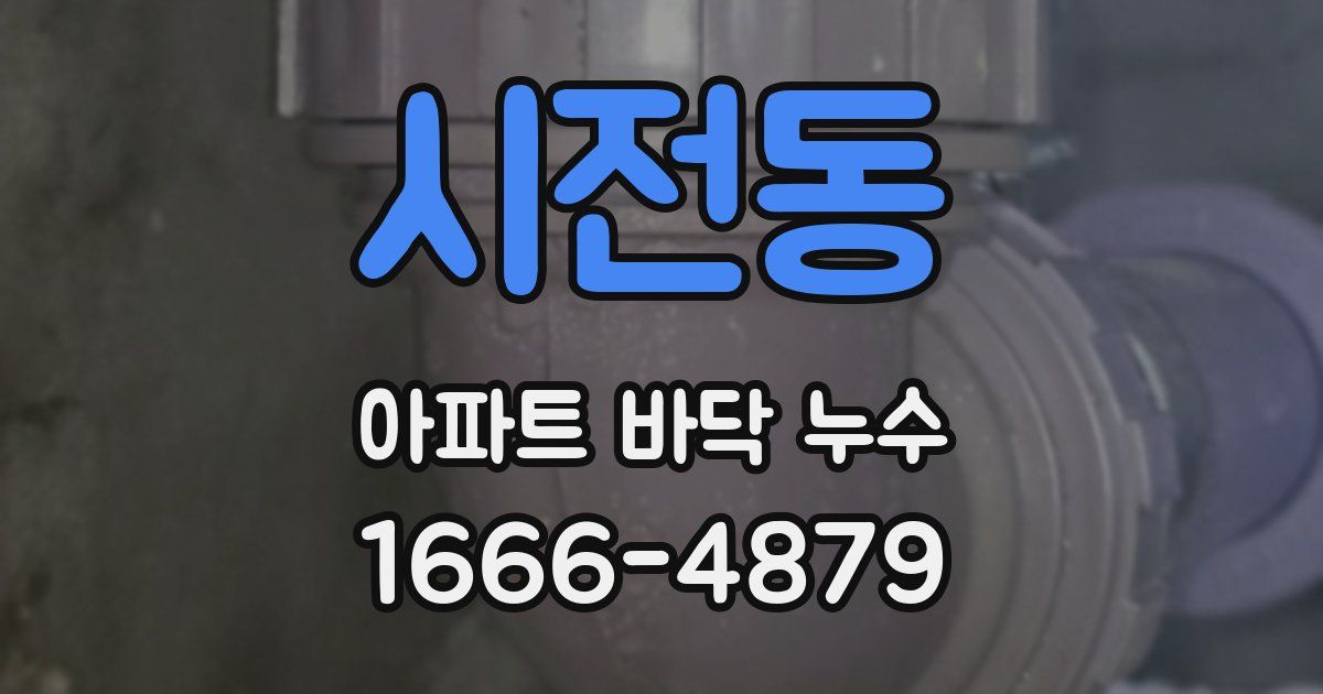 시전동 아파트 바닥 누수