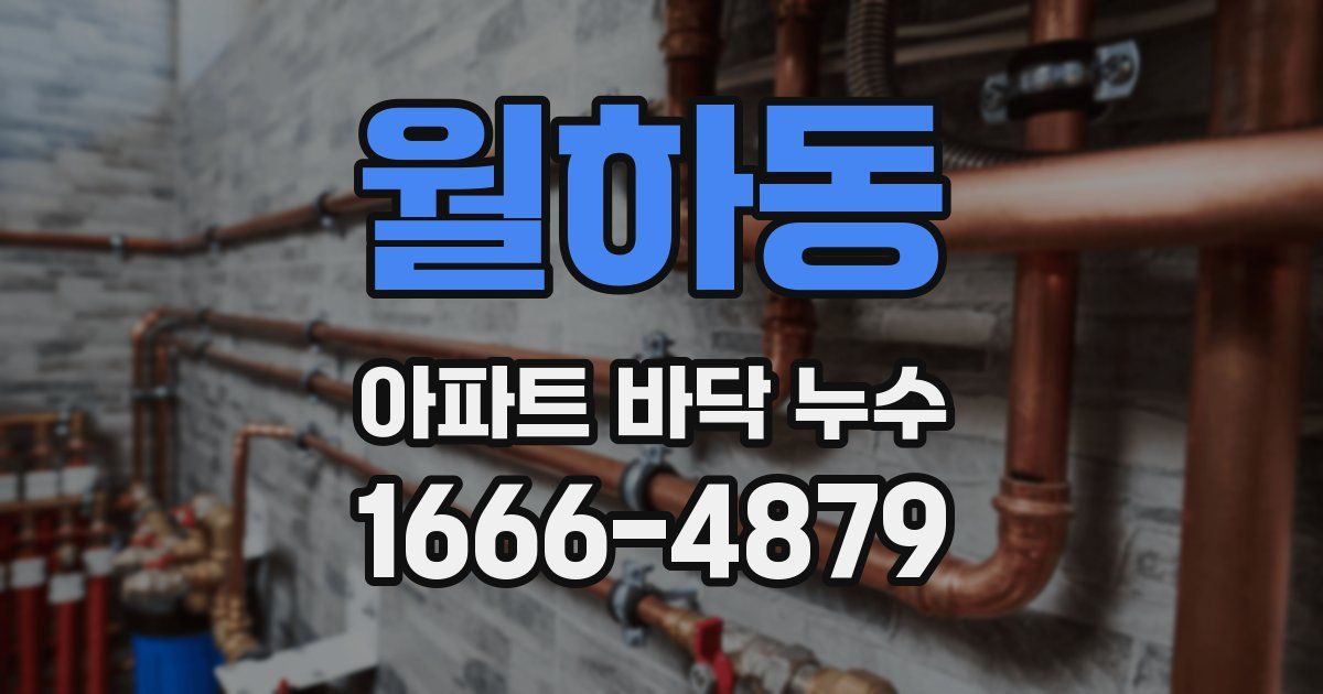 월하동 아파트 바닥 누수