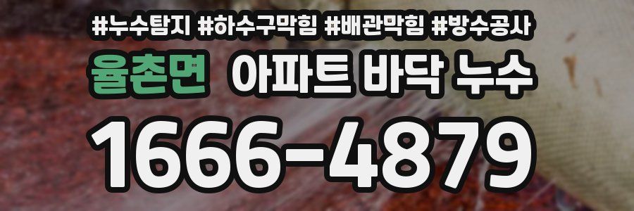 율촌면 아파트 바닥 누수