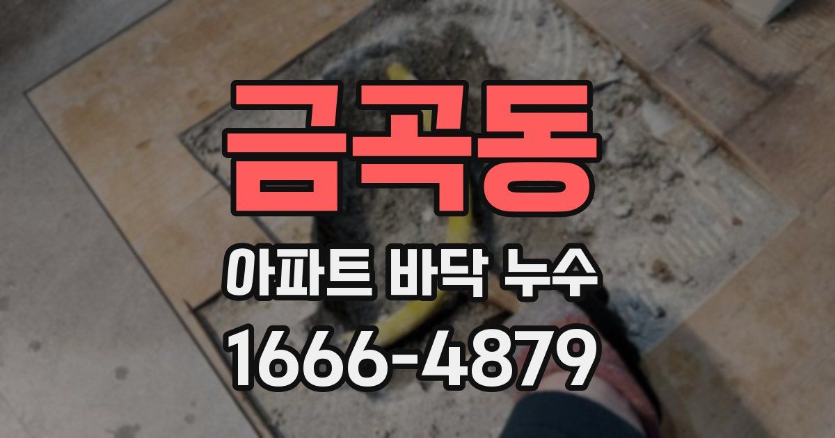 금곡동 아파트 바닥 누수