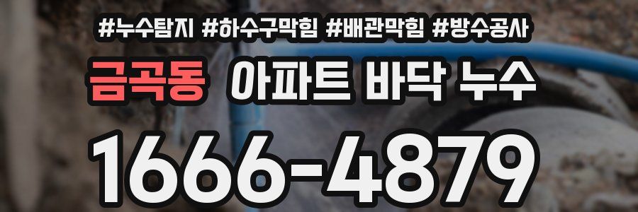 금곡동 아파트 바닥 누수