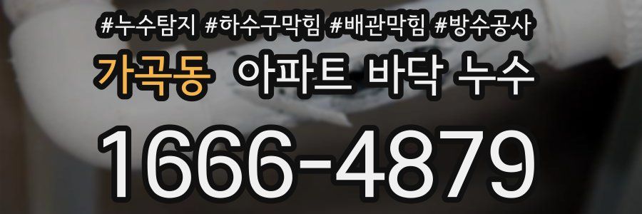 가곡동 아파트 바닥 누수