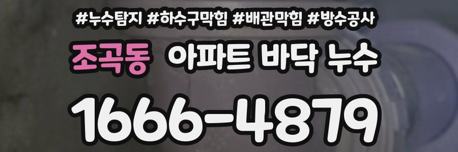 조곡동 아파트 바닥 누수