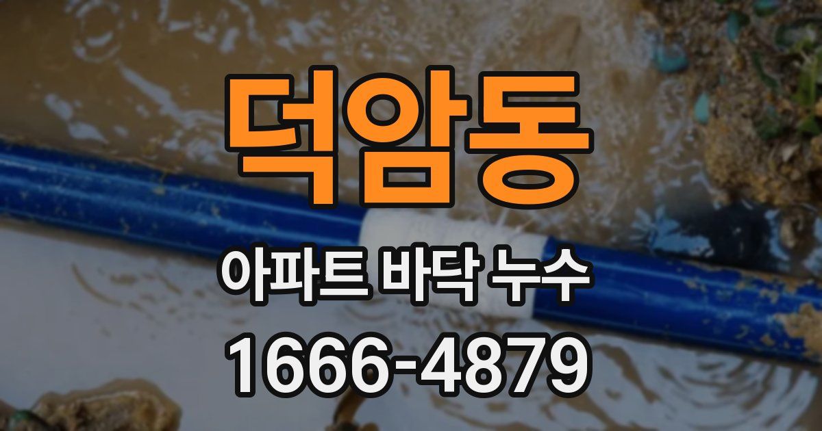 덕암동 아파트 바닥 누수
