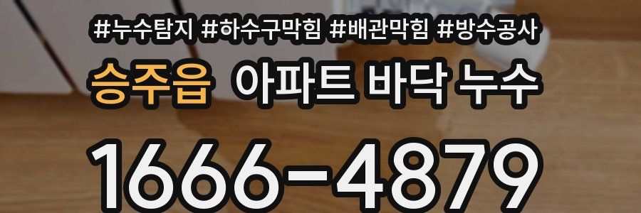 승주읍 아파트 바닥 누수
