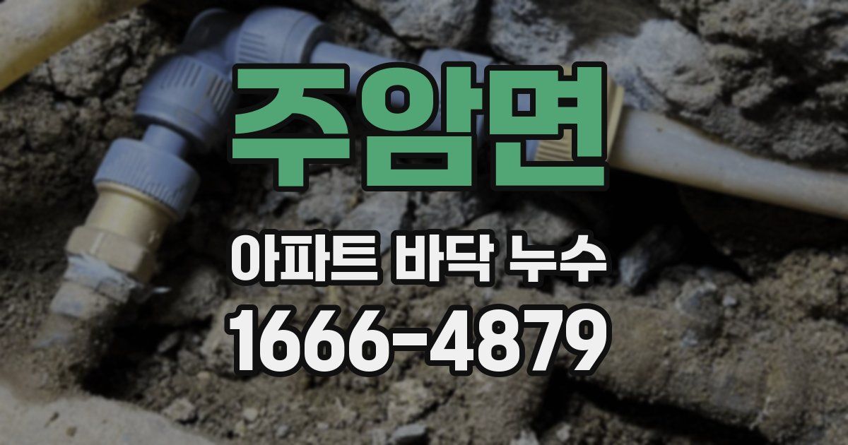 주암면 아파트 바닥 누수