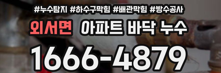 외서면 아파트 바닥 누수