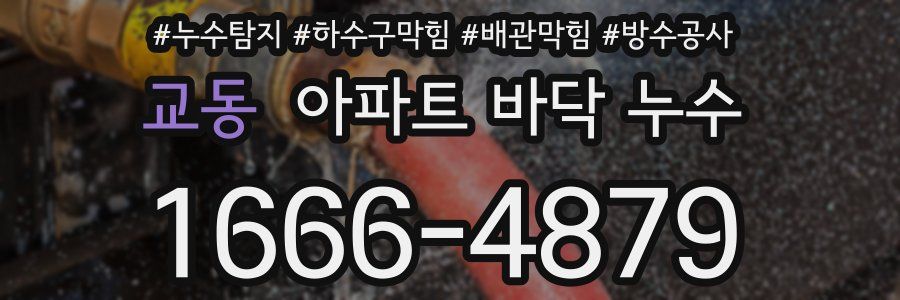 교동 아파트 바닥 누수