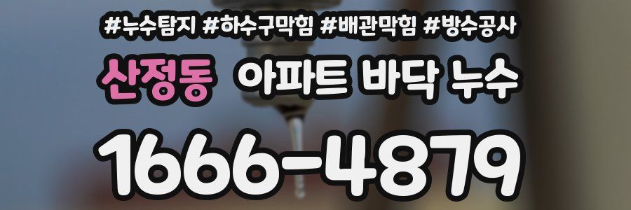 산정동 아파트 바닥 누수