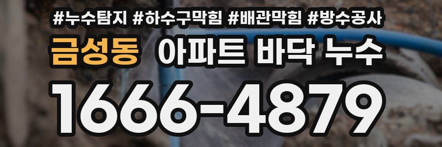 금성동 아파트 바닥 누수