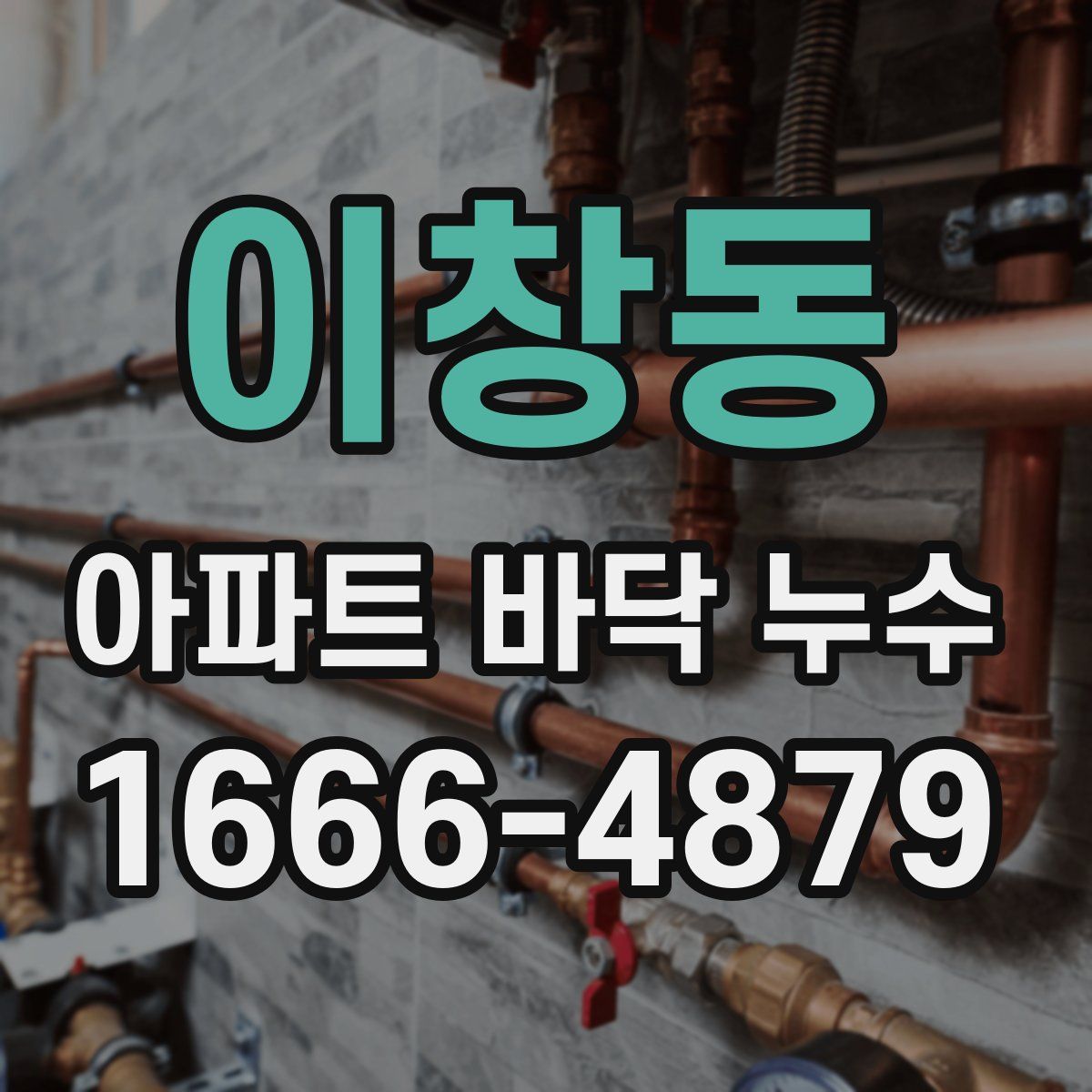 이창동 아파트 바닥 누수