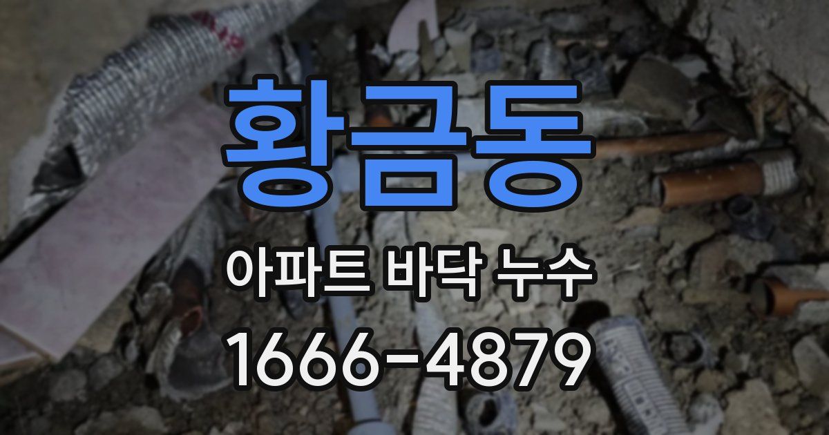 황금동 아파트 바닥 누수