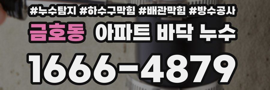 금호동 아파트 바닥 누수