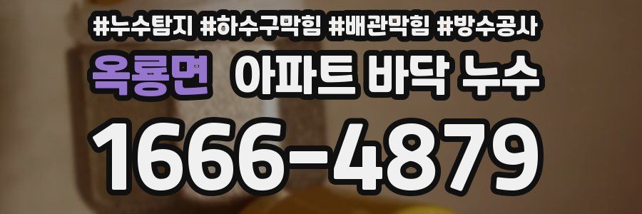 옥룡면 아파트 바닥 누수