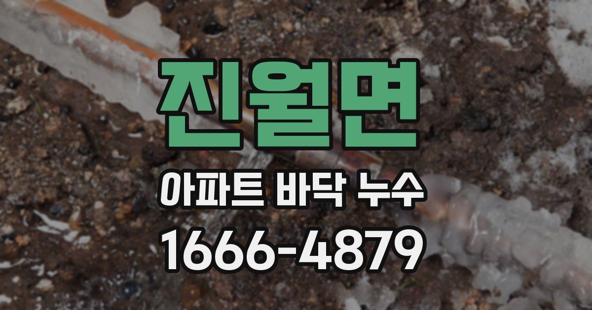진월면 아파트 바닥 누수