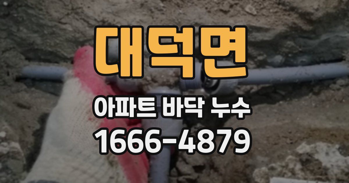 대덕면 아파트 바닥 누수