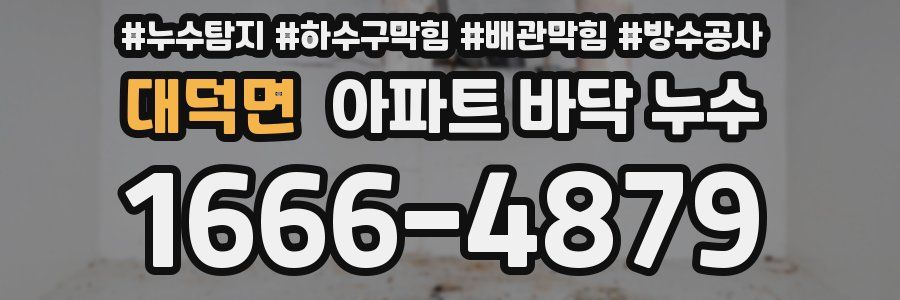 대덕면 아파트 바닥 누수