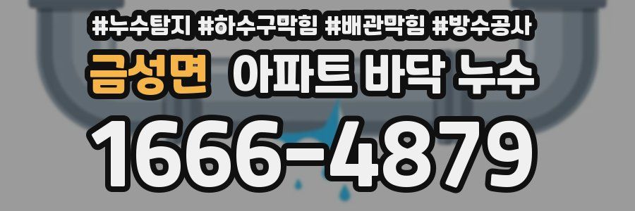 금성면 아파트 바닥 누수