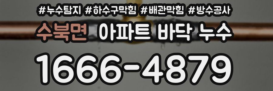수북면 아파트 바닥 누수