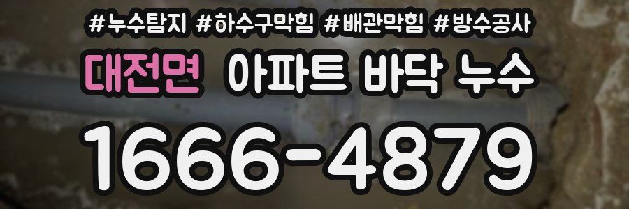 대전면 아파트 바닥 누수