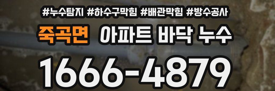 죽곡면 아파트 바닥 누수