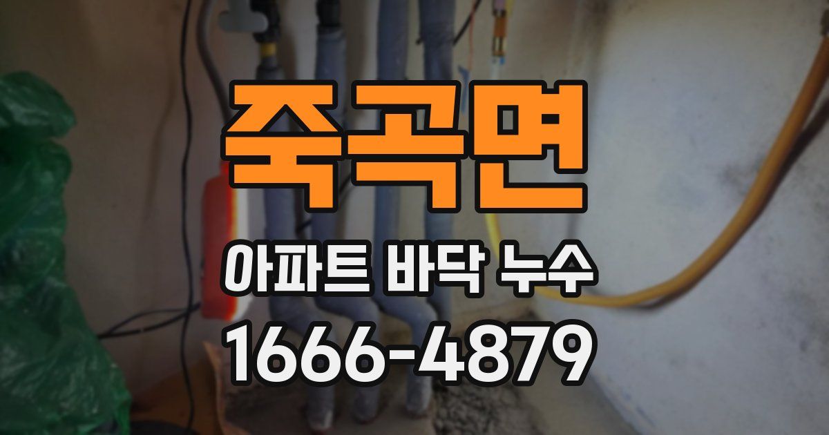 죽곡면 아파트 바닥 누수