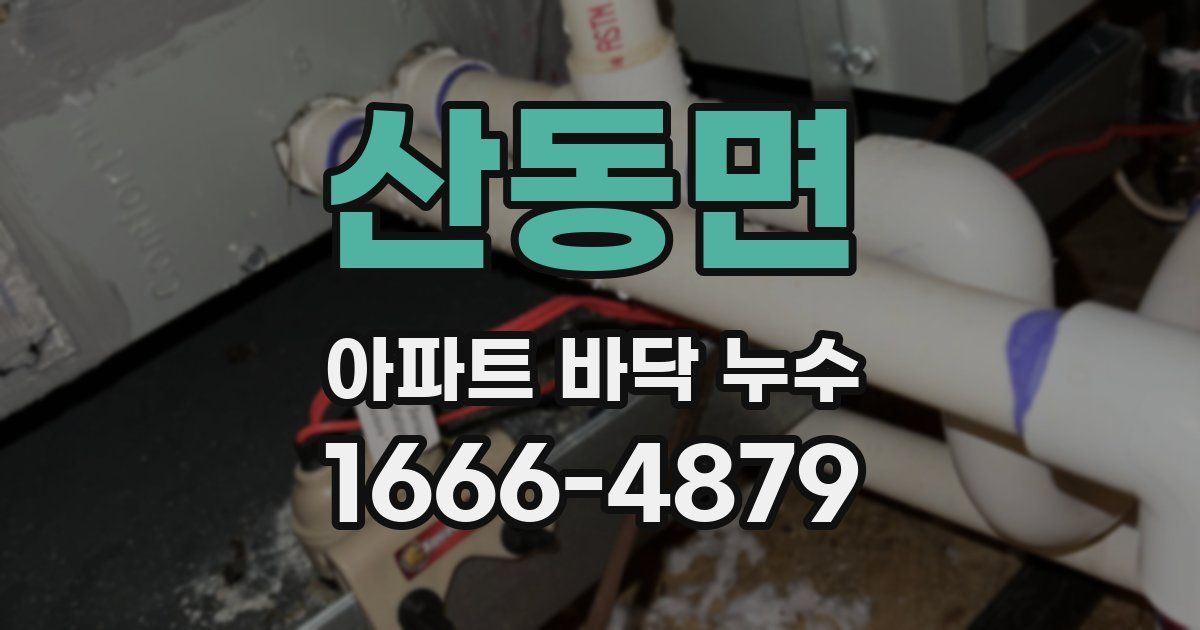 산동면 아파트 바닥 누수