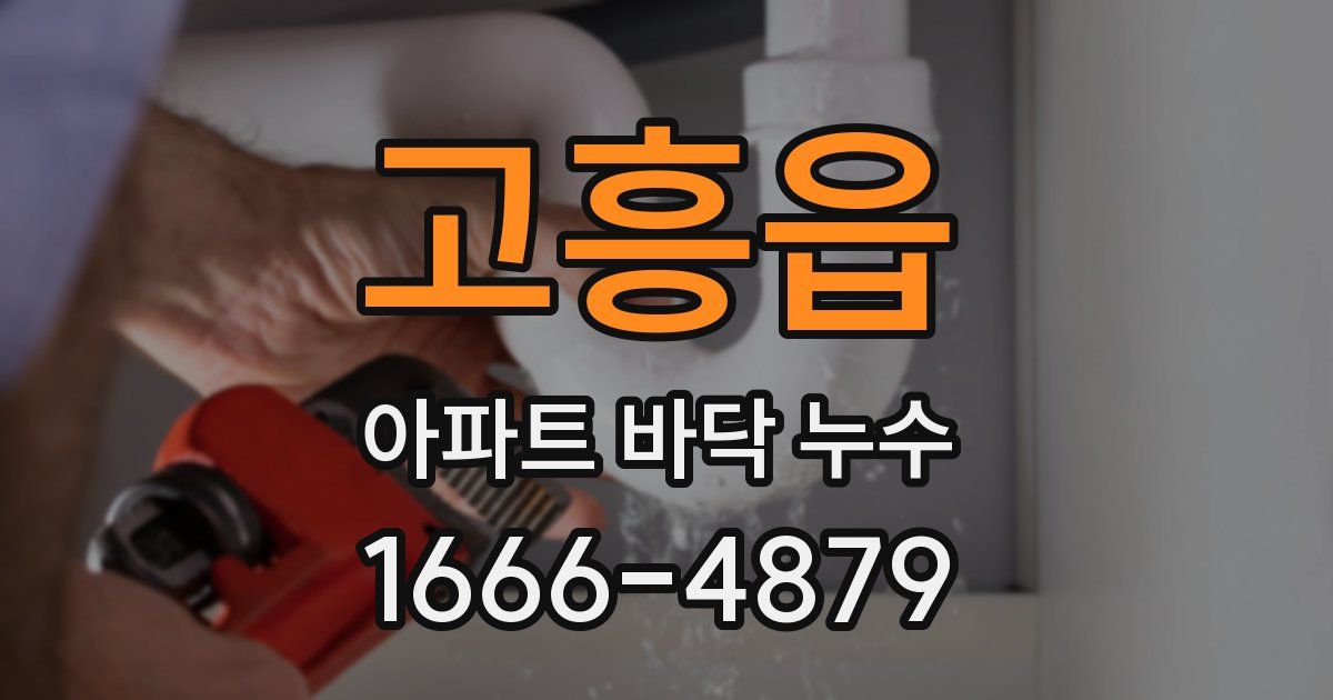 고흥읍 아파트 바닥 누수