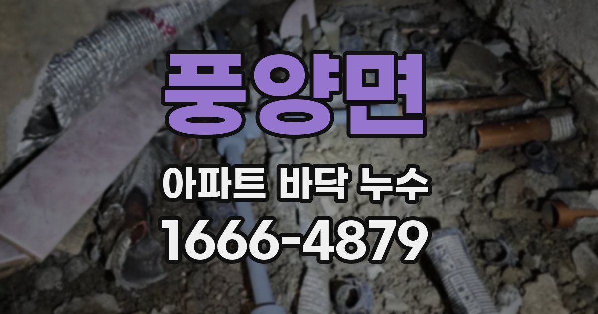풍양면 아파트 바닥 누수
