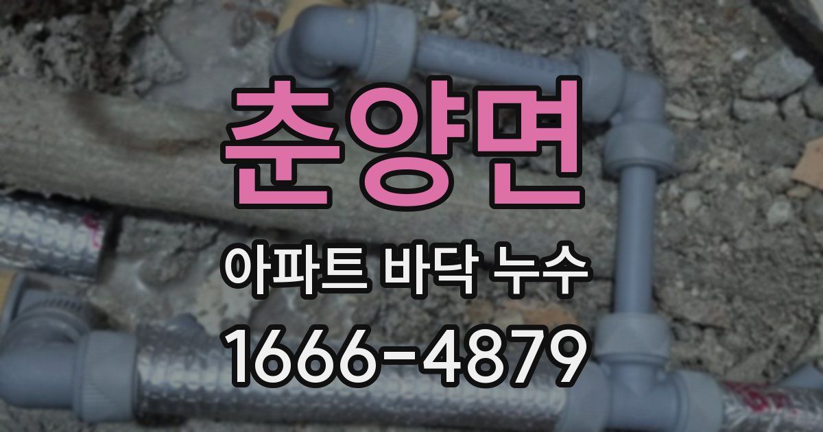 춘양면 아파트 바닥 누수