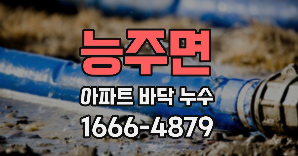 능주면 아파트 바닥 누수