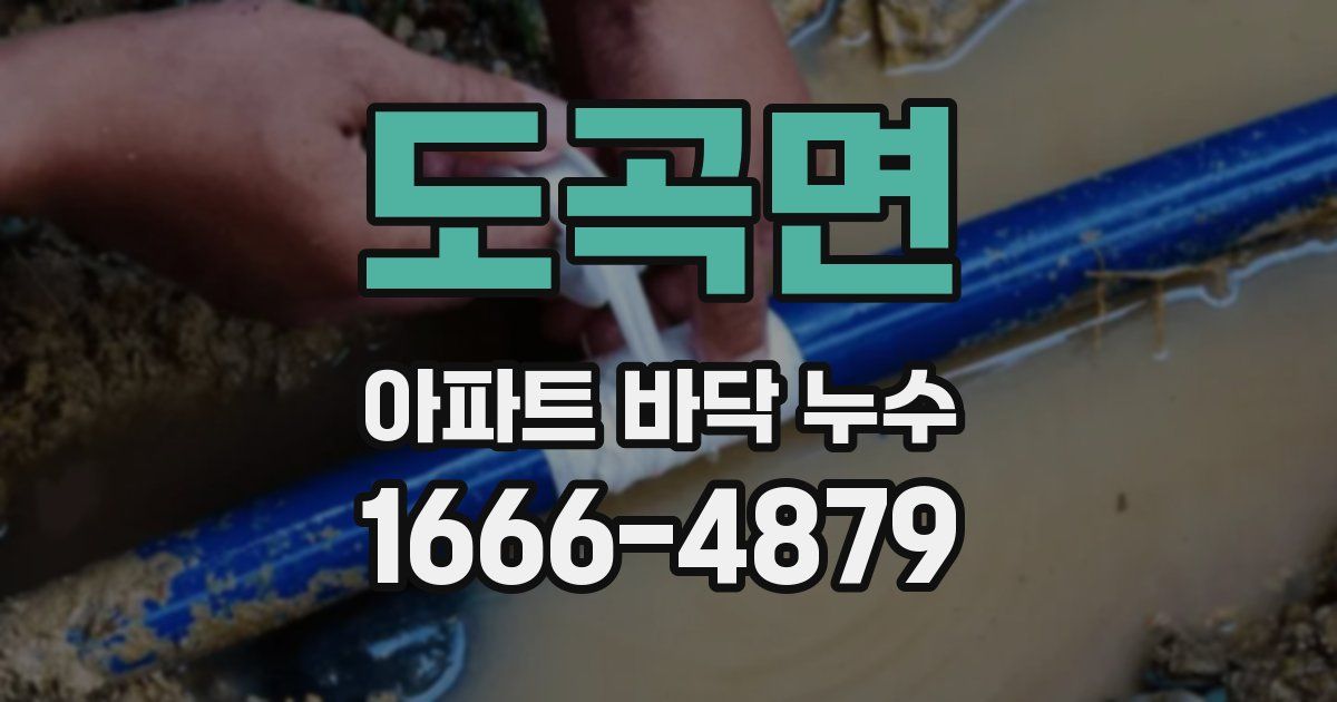 도곡면 아파트 바닥 누수