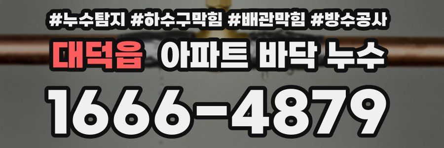 대덕읍 아파트 바닥 누수