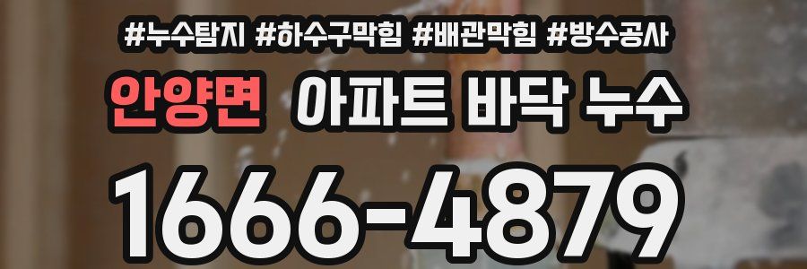 안양면 아파트 바닥 누수