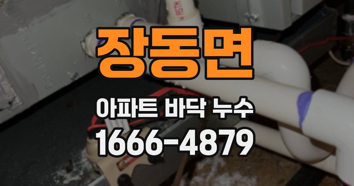 장동면 아파트 바닥 누수