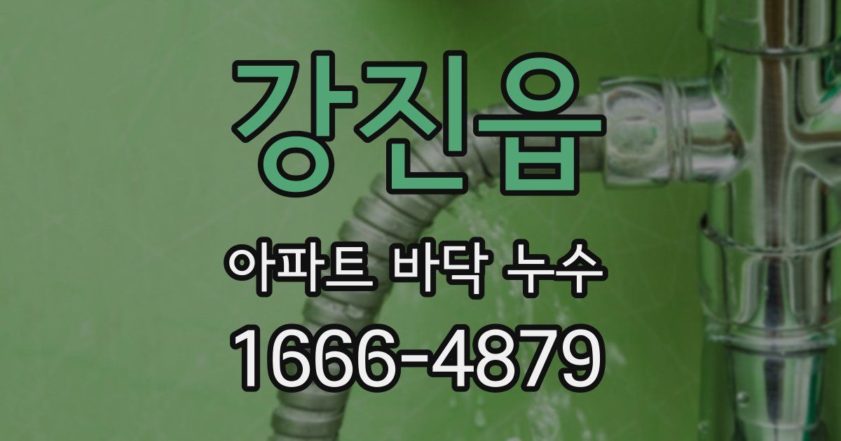 강진읍 아파트 바닥 누수