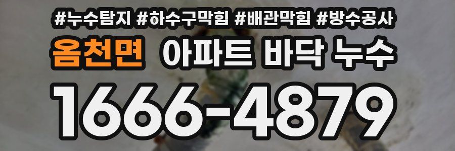 옴천면 아파트 바닥 누수