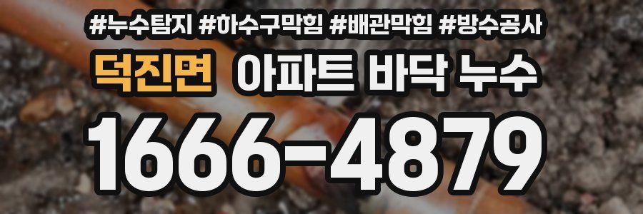 덕진면 아파트 바닥 누수