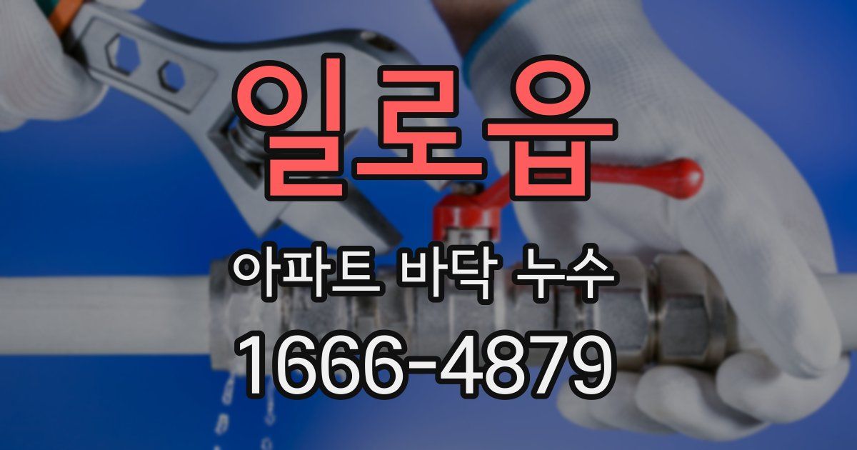 일로읍 아파트 바닥 누수