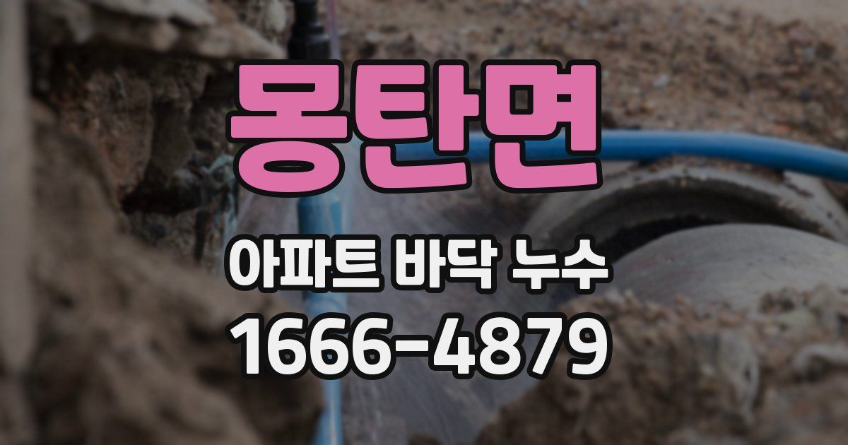 몽탄면 아파트 바닥 누수