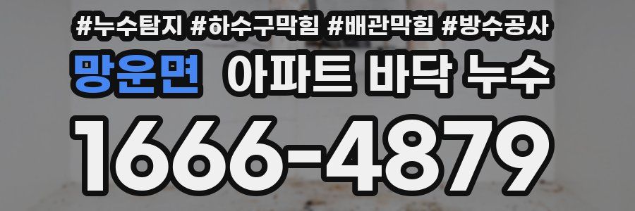 망운면 아파트 바닥 누수