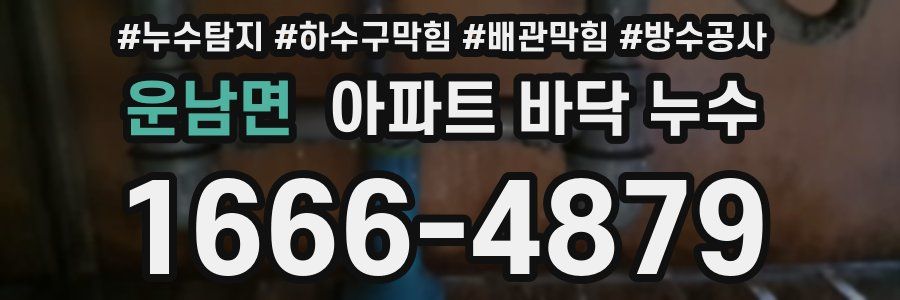 운남면 아파트 바닥 누수